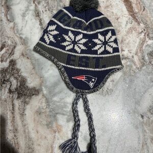 Kids Winter Hat - Navy and Gray